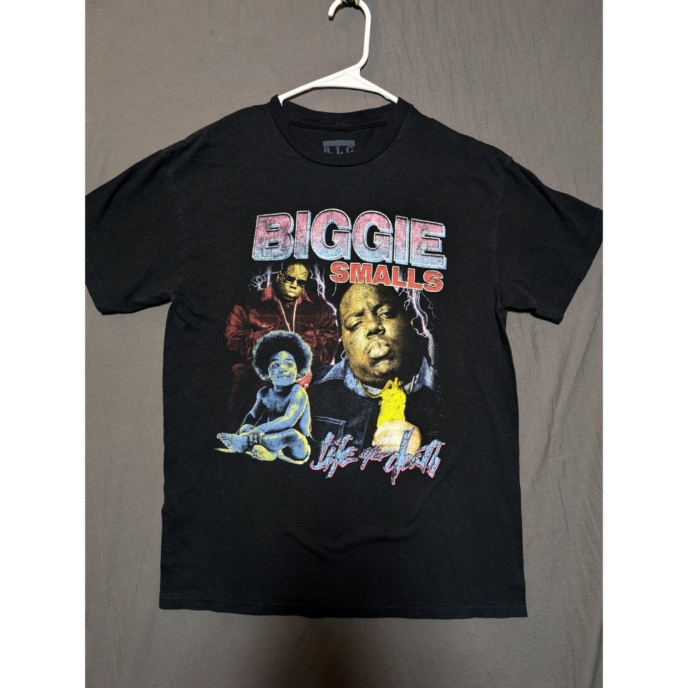 Biggie Smalls Life After Death Graphic‎ T Shirt Men's Black Cotton